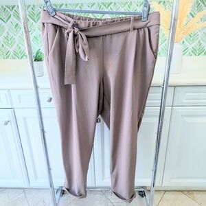 Brown Torrid Pull on tie waist Straight Leg Pants